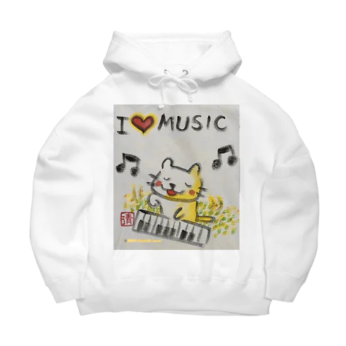 ピアノねこちゃん piano kitty Big Hoodie