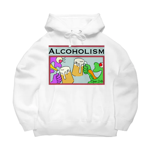 alcoholism ビッグシルエットパーカー