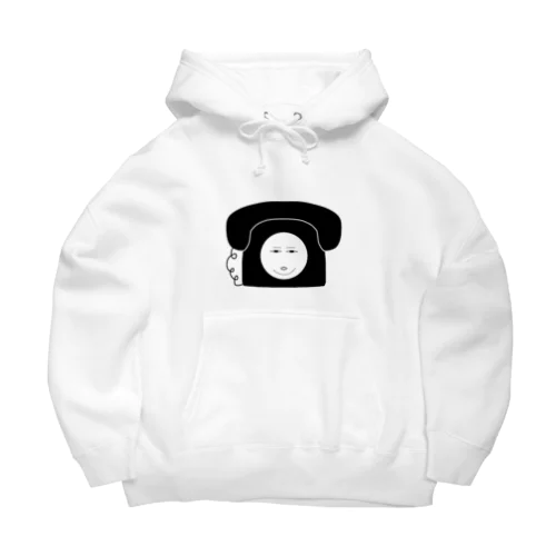 顔つき黒電話 Big Hoodie