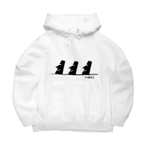 今日もモアイが3人並んでるモアイ☆ Big Hoodie