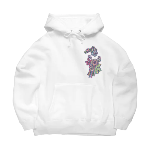 ひつじのチューリップ＆ひつじの子と陽気なフラワーズ Big Hoodie