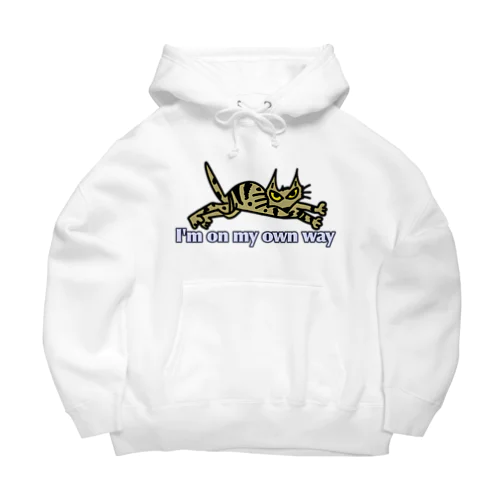 猫 I'm on my own way Big Hoodie