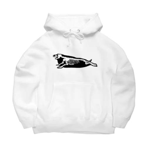 ホネアザラシ ブラック Big Hoodie