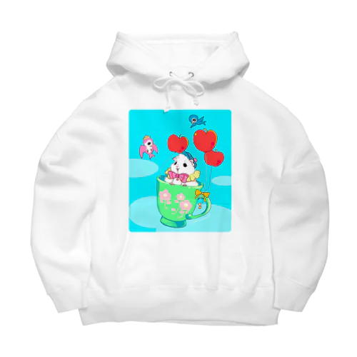 レトロ白モルモットちゃん Big Hoodie