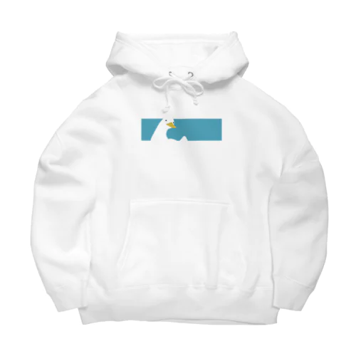 はみ出るアヒル「四角いまど」 Big Hoodie