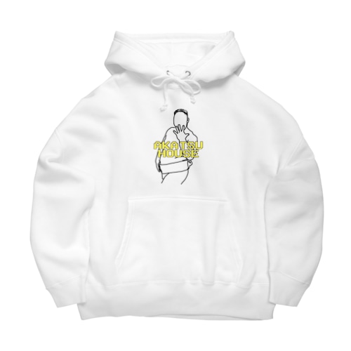 相撲芸人あかつのラインアートTシャツ① Big Hoodie