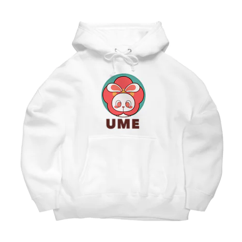 ぽっぷらうさぎ(UME・緑) Big Hoodie