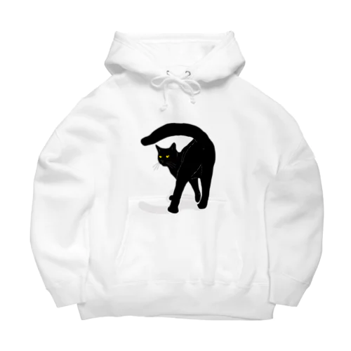 黒猫たんのおちりが堪能出来る権利の付与 ロゴ無し Big Hoodie