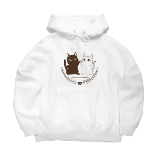 クロネコとキジトラ Big Hoodie