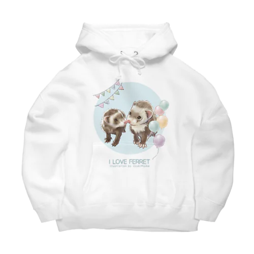 【No.16】I LOVE FERRET Big Hoodie