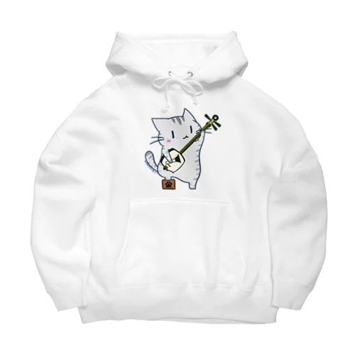 ひのもとにゃんこ® 津軽三味線にゃんこ Big Hoodie