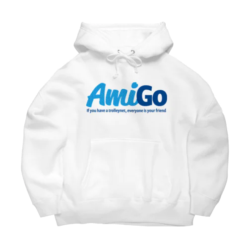 AmiGo-網ーゴ ロゴ（ブルー） Big Hoodie