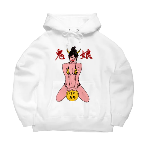 虎皮ビキニ鬼娘（赤鬼） Big Hoodie