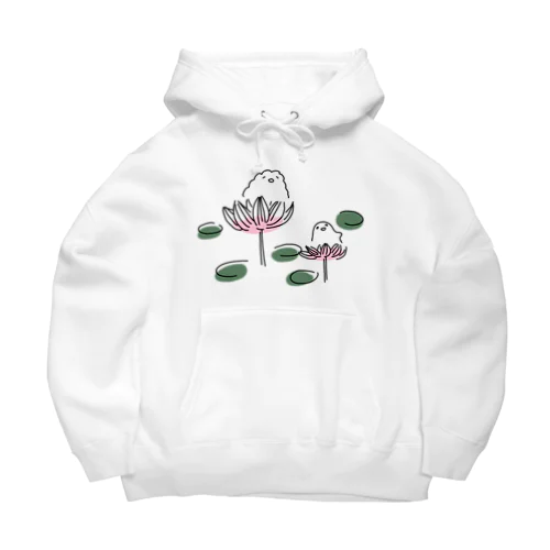 ハスの花の上の雪と水の精　いろ Big Hoodie