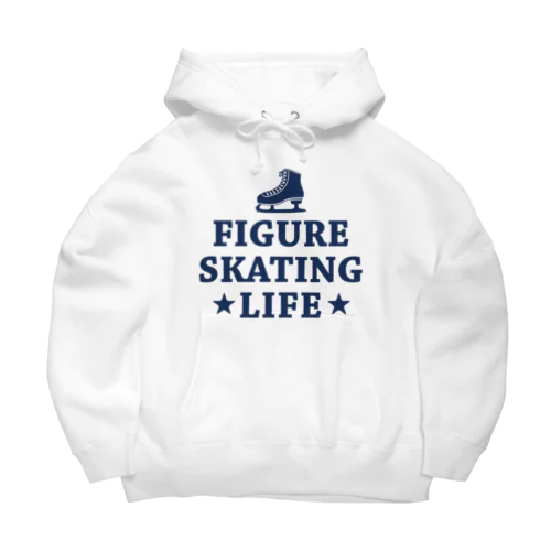 フィギュアスケート・figure skating・グッズ・デザイン・フィギアスケート・#Tシャツ・ステップ・スピン・ジャンプ・スケート靴イラスト・技・男子・女子・かっこいい・かわいい・アイスダンス Big Hoodie