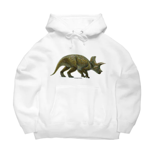 Triceratops horridus(トリケラトプス ・ホリドゥス)着彩画 Big Hoodie