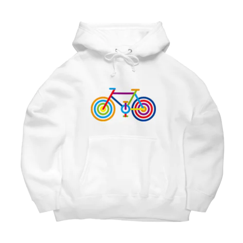 カラフルでポップなラインアートのスポーツ自転車 Big Hoodie