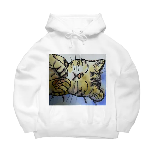 眠い猫 Big Hoodie