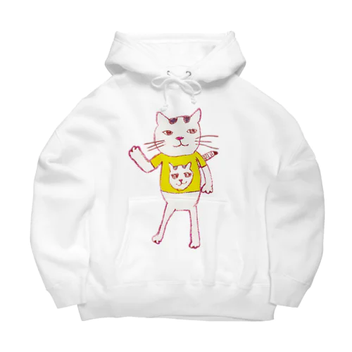 こんなふうに見えるニャン（ねこシンプル）【復刻シリーズ】 Big Hoodie