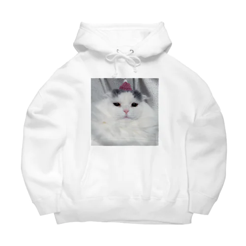 猫用帽子をかぶったおまめ Big Hoodie