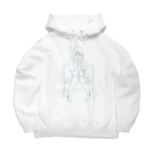 woman sitting in chair Big Hoodie