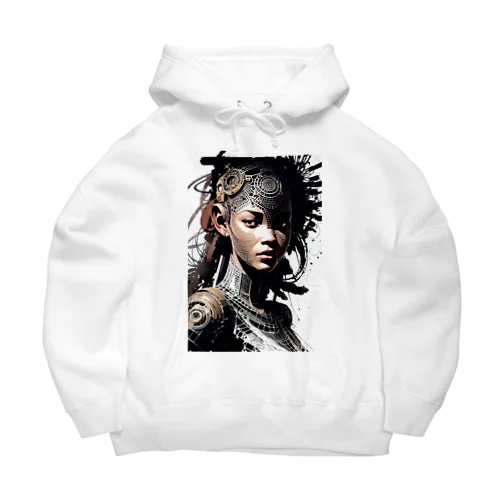 Cyber android girl   ZK2511 Big Hoodie