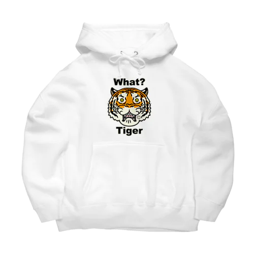 虎トラタイガー・目が点になるトラ・虎イラスト・TIGER・おもしろ・インパクト・寅・干支・インパクト・オリジナル（C） ビッグシルエットパーカー
