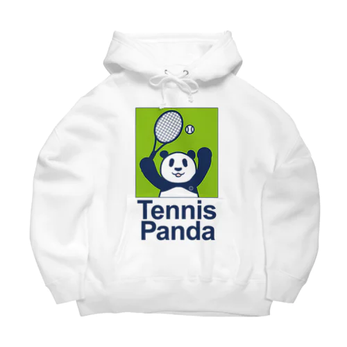 パンダ・テニス・TENNIS・アイテム・デザイン・ラケット・ガット・イラスト・スポーツ・Tシャツ・サーブ・かっこいい・かわいい・選手・画像・ボール・王子・絵・オリジナル（C） Big Hoodie