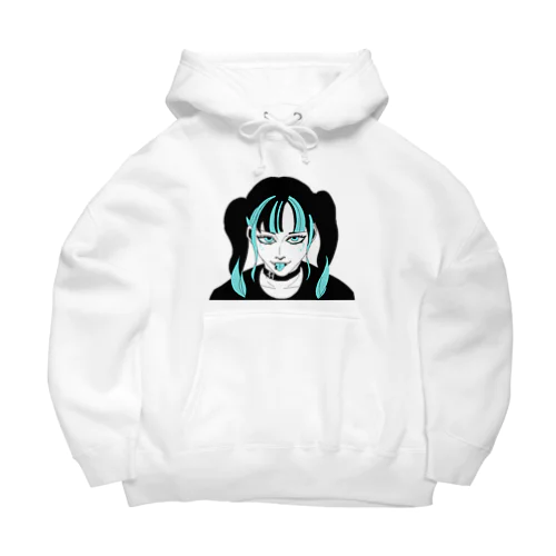 stick out your tongue:blue Big Hoodie