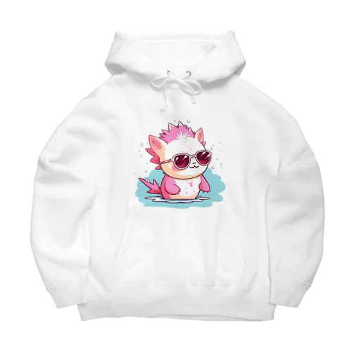 サングラスをかけているウーパールーパー Big Hoodie