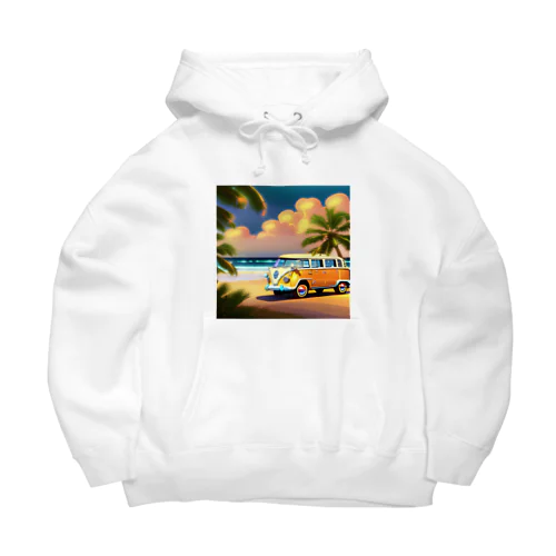 白い砂浜とフォルクスワーゲン Big Hoodie