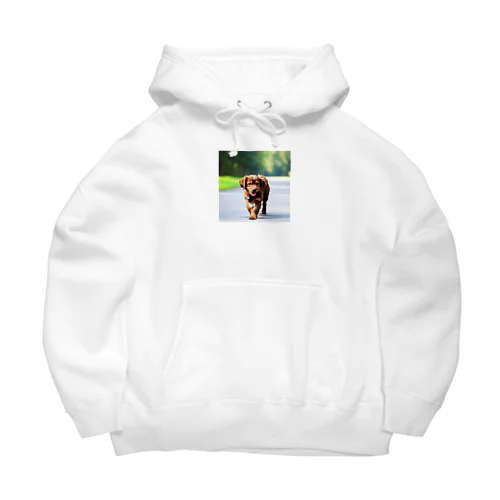 茶色の犬 Big Hoodie