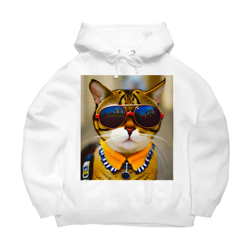 猫にサングラス Big Hoodie