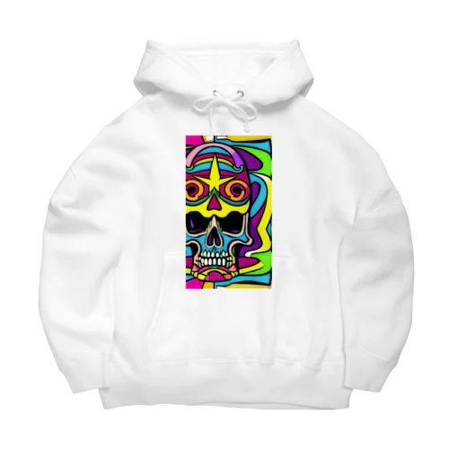 ヘビーメタルでロックなスカル Big Hoodie