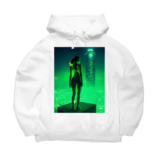 美女✕SF （緑） Big Hoodie