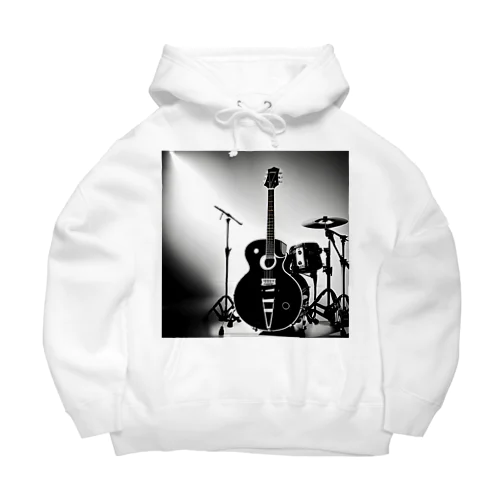 音楽の心・白黒で描かれた情熱の瞬間 Big Hoodie