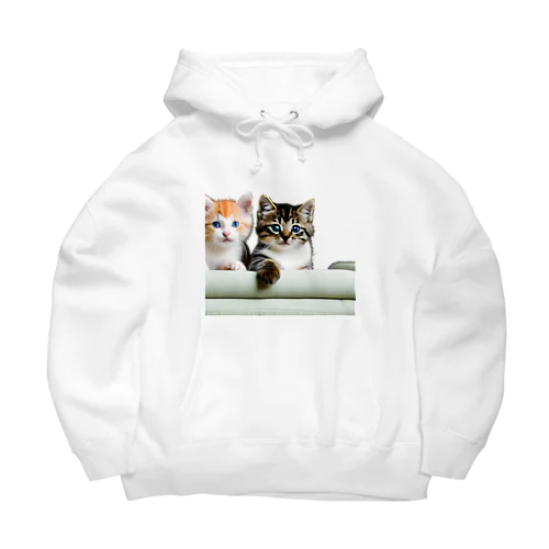 子猫の微笑み、心のオアシス Big Hoodie