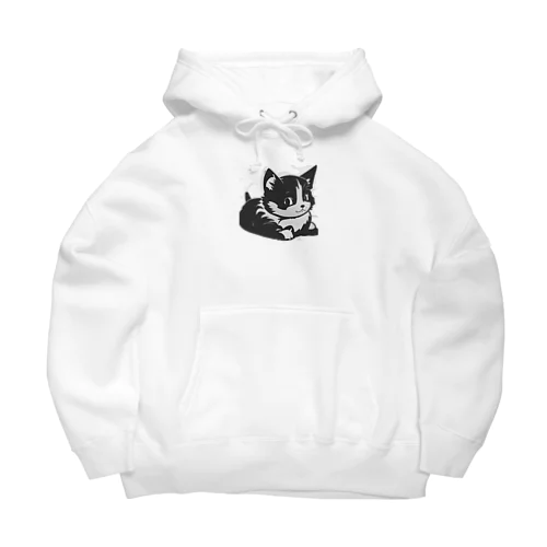 モノクロ猫ちゃん Big Hoodie