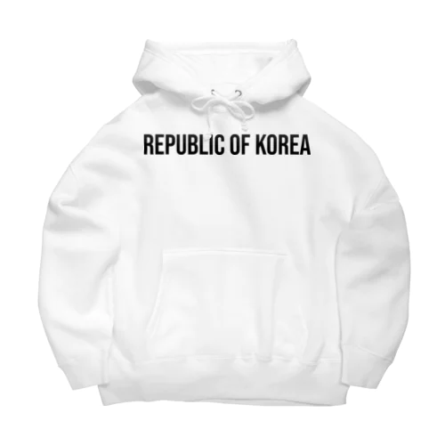 韓国 ロゴブラック Big Hoodie