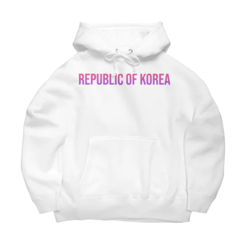 韓国 ロゴピンク Big Hoodie