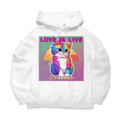 An LGBTQ cat Big Hoodie