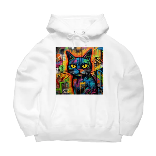 サイバーパンク猫 Big Hoodie