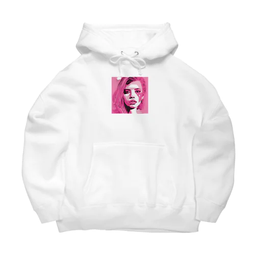 pink girl Big Hoodie