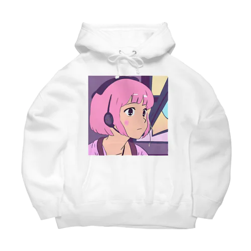 ピンク髪の少女 Big Hoodie