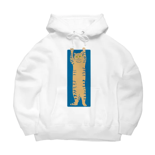 バンザイ猫　ブルー Big Hoodie