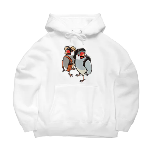 文鳥ちゃん知らない街を探検 Big Hoodie