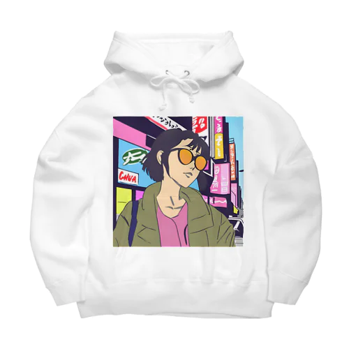 sunglass girl 街編 Big Hoodie