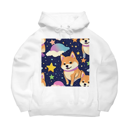 夜空に柴犬 Big Hoodie