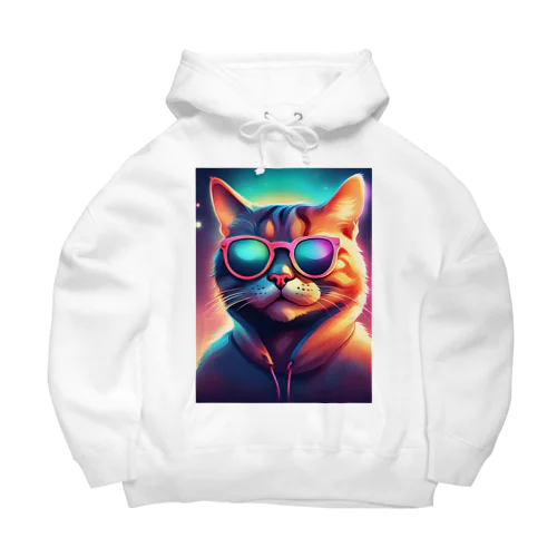 サングラスをしている猫 Big Hoodie