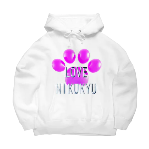 LOVE NIKUKYU -肉球好きさん専用 ピンクバルーン - Big Hoodie